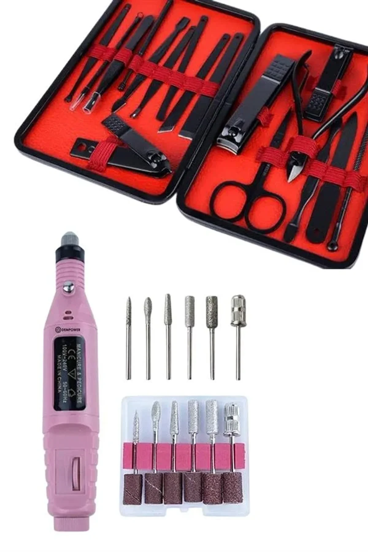 Elektrikli Manikür Pedikür Seti İkili Set 17 Parça Tırnak Bakımı Nasır Temizleme Tırnak Şekillendirm - Just Cheap Store Görsel 4