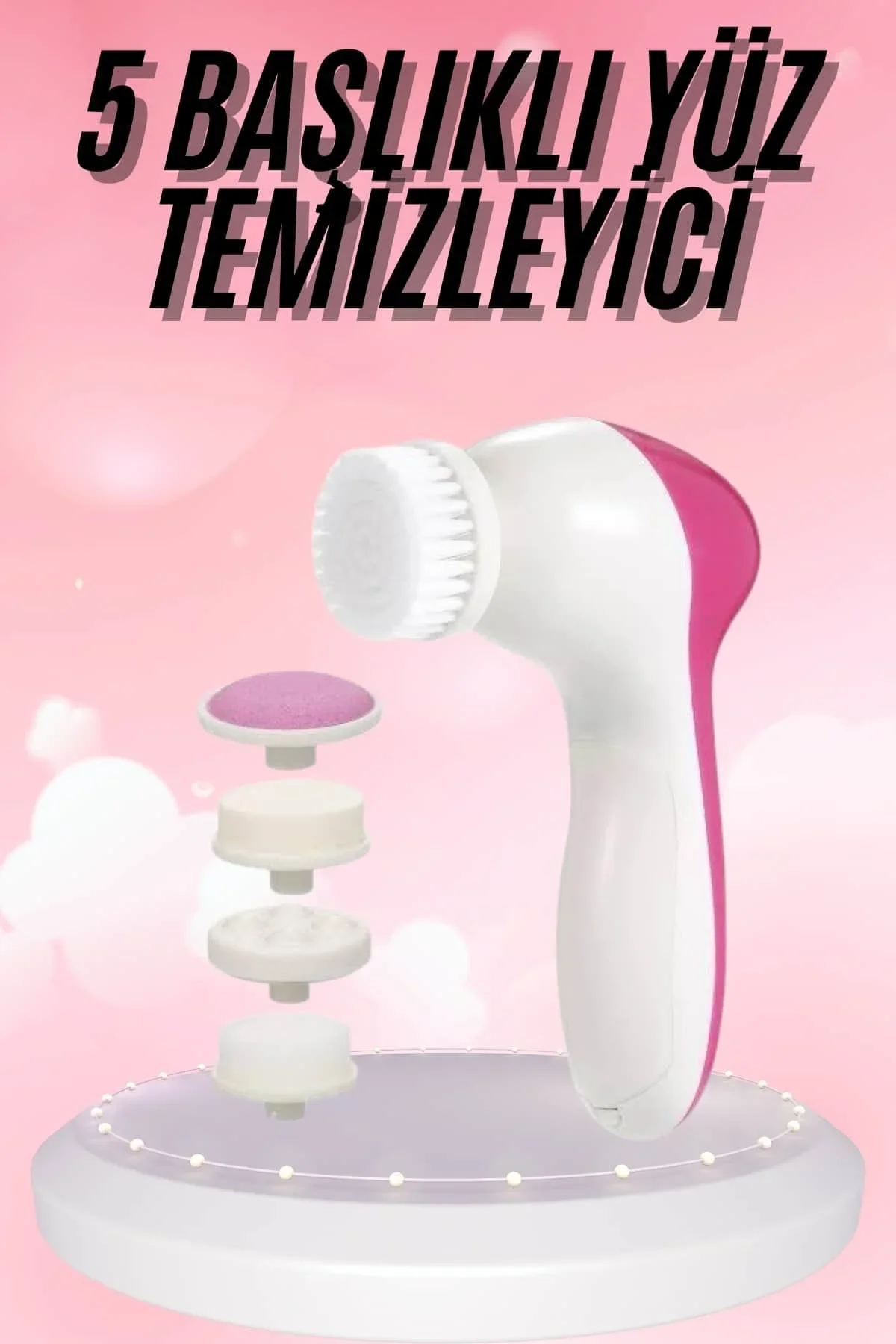 5 Başlıklı Titreşimli Cilt Temizleme Seti Canlandırıcı Ve Onarıcı - Just Cheap Store Görsel 2