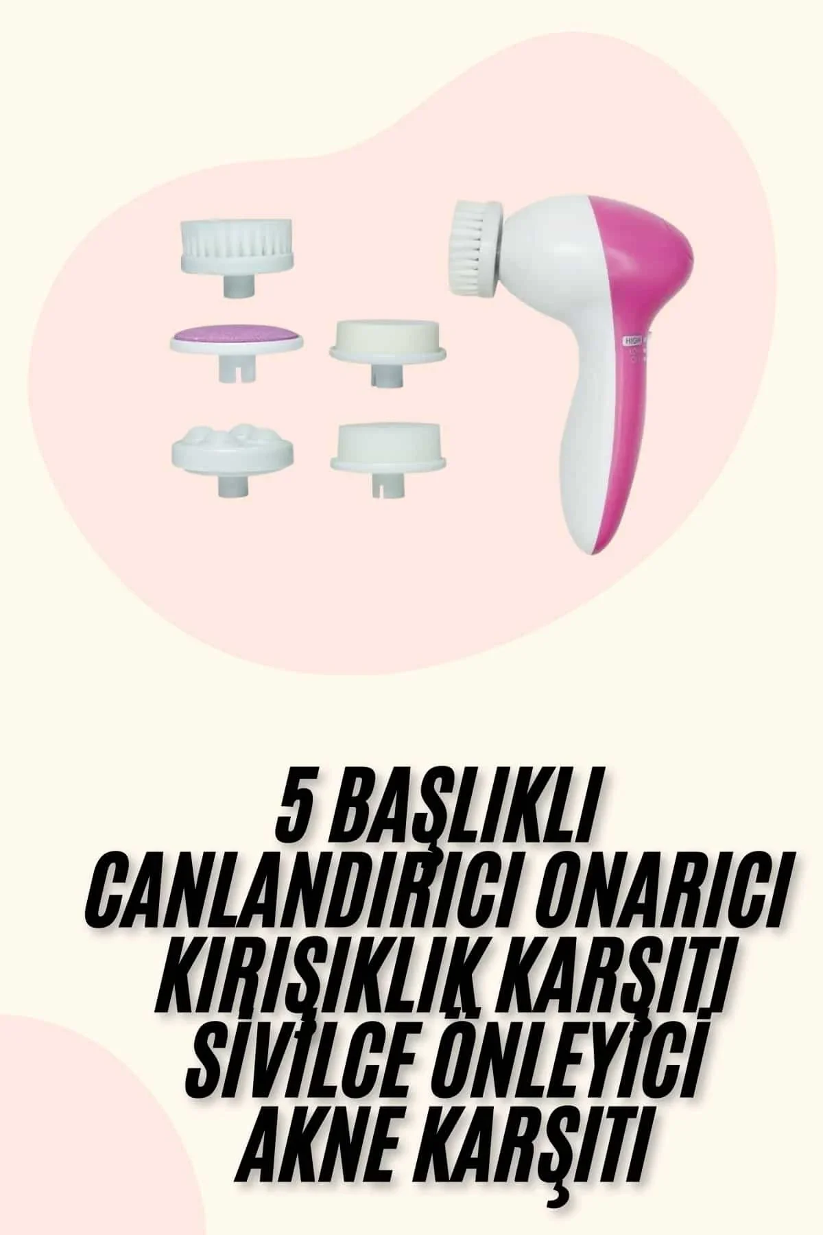5 Başlıklı Titreşimli Cilt Temizleme Seti Canlandırıcı Ve Onarıcı - Just Cheap Store Görsel 3