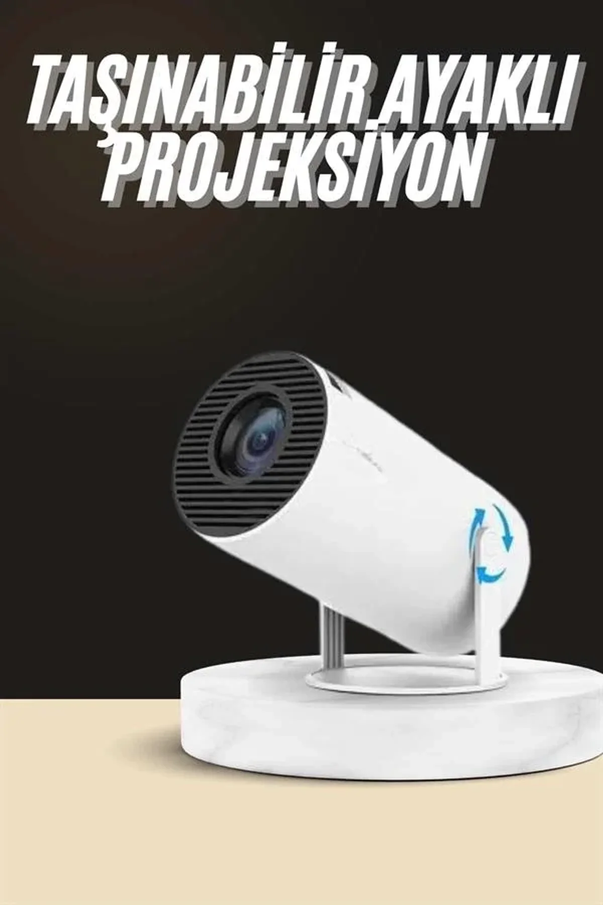 Ayaklı Projeksiyon Taşınabilir Mini Projektör Sinema Projektörü Android - Just Cheap Store Görsel 2