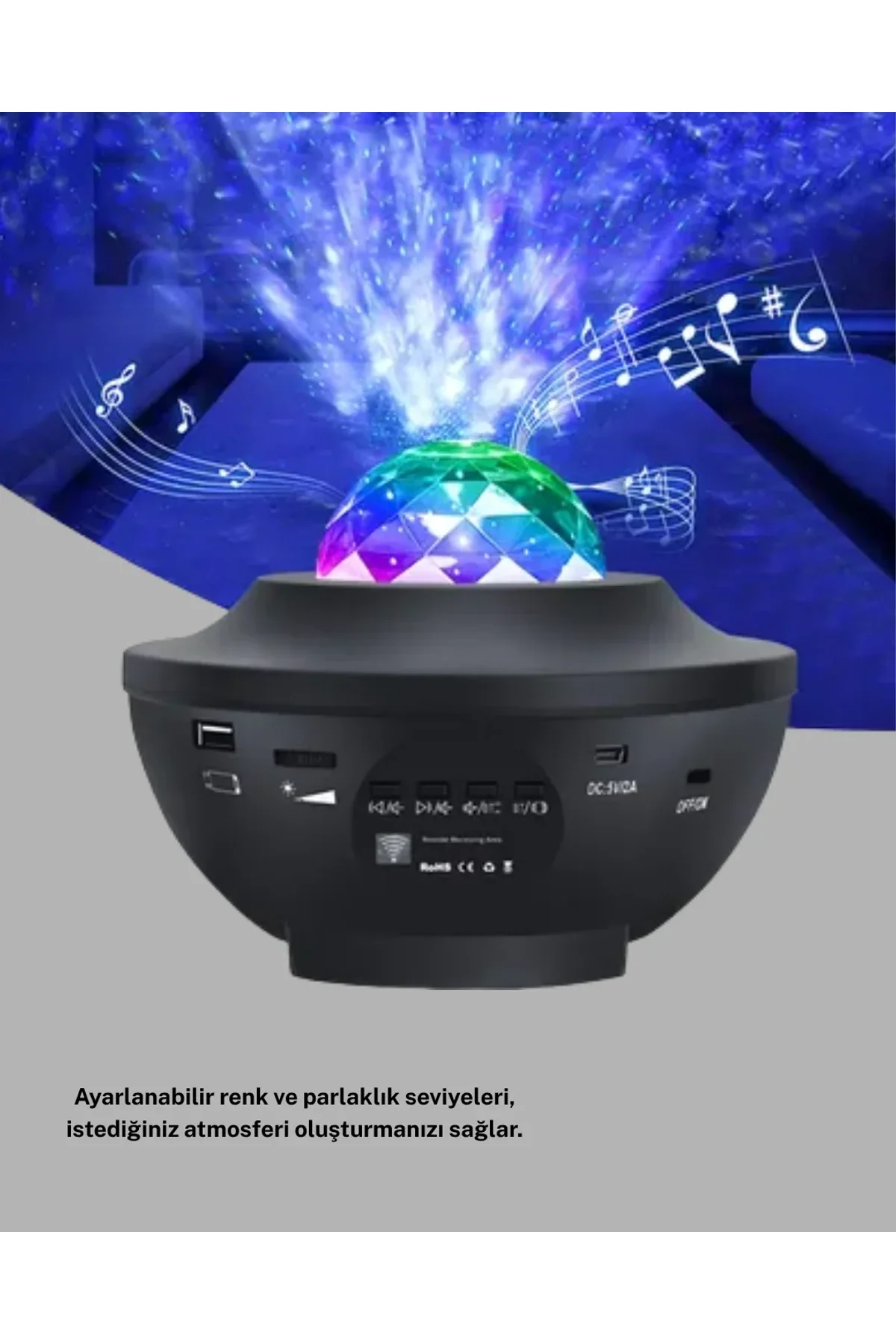 Yıldızlı Projektör Galaxy Efektli Ayarlanabilir Renkli Atmosfer Lambası - Just Cheap Store Görsel 4