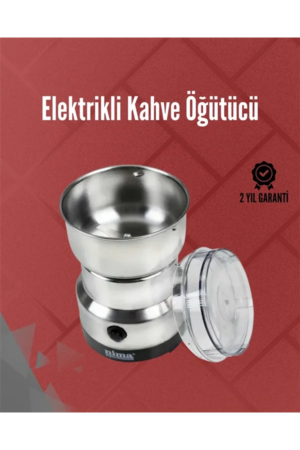 Paslanmaz Çelik Elektrikli Kahve Değirmeni | Sessiz, Hızlı, Çok Amaçlı Öğütücü (200w) - Just Cheap Store Görsel 2