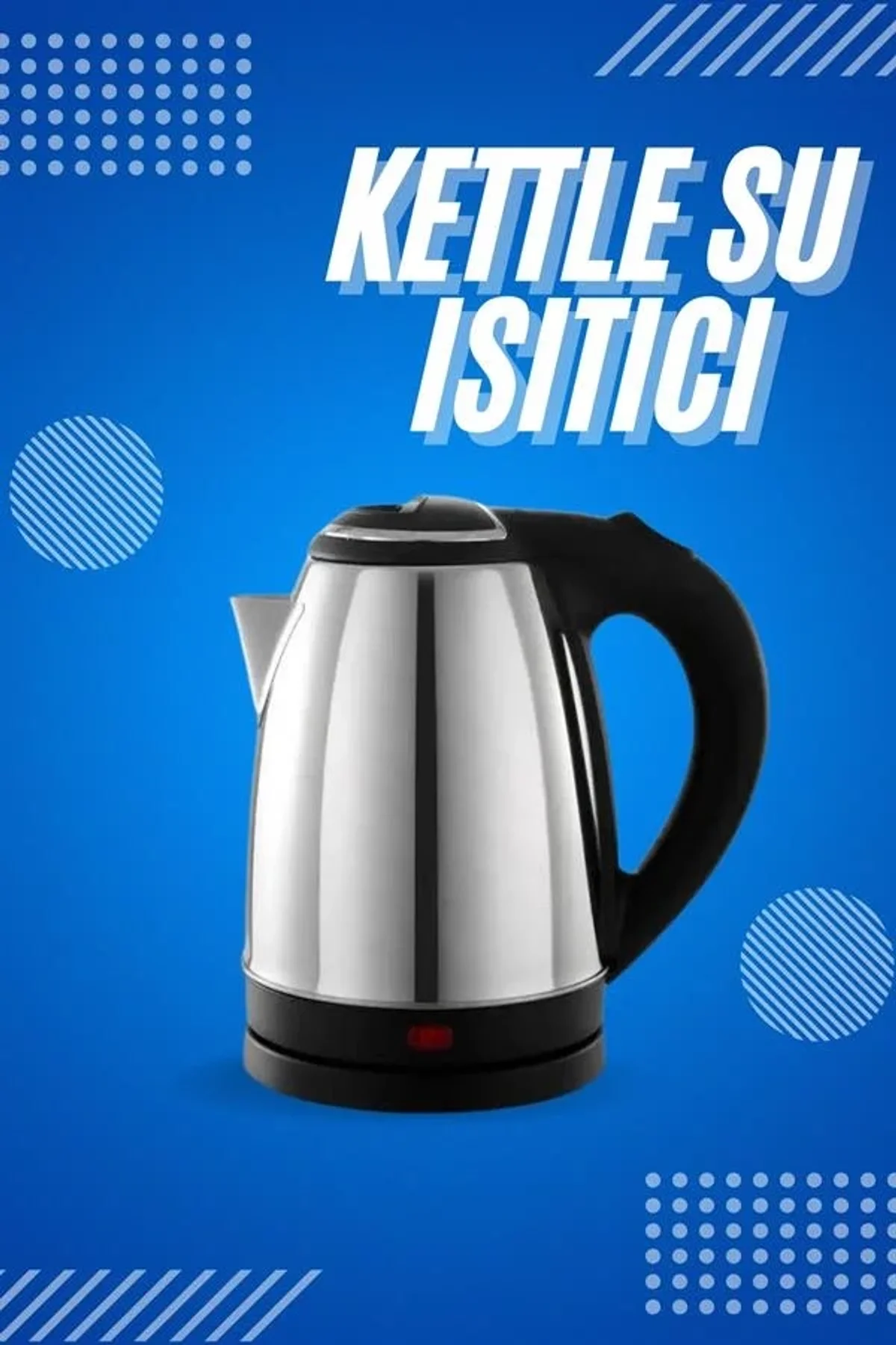 Elektrikli Paslanmaz Çelik Su Isıtcı Çelik Kettle 1.8 Lt. Uzun Ömürlü - Just Cheap Store Görsel 3