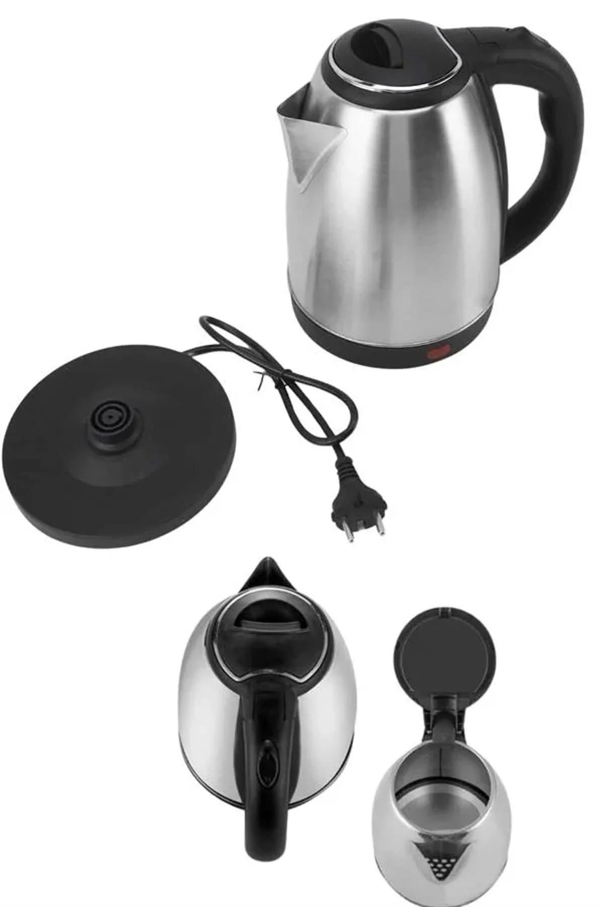 Elektrikli Paslanmaz Çelik Su Isıtcı Çelik Kettle 1.8 Lt. Uzun Ömürlü - Just Cheap Store Görsel 2
