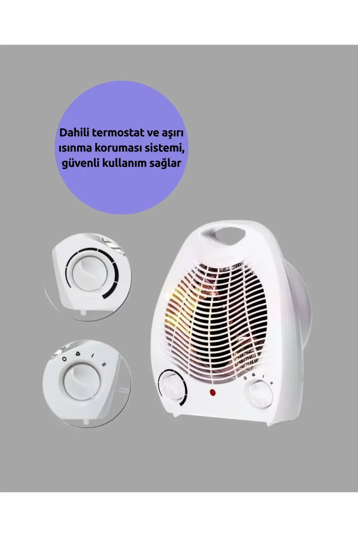 Mini Elektrikli Isıtıcı 2000w – Termostatlı Fanlı Isıtma, Taşınabilir Tasarım - Just Cheap Store Görsel 3