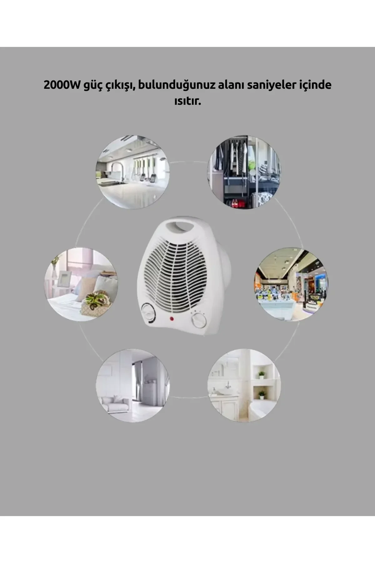 Mini Elektrikli Isıtıcı – Taşınabilir Fanlı Isıtma Sistemi - Just Cheap Store Görsel 5