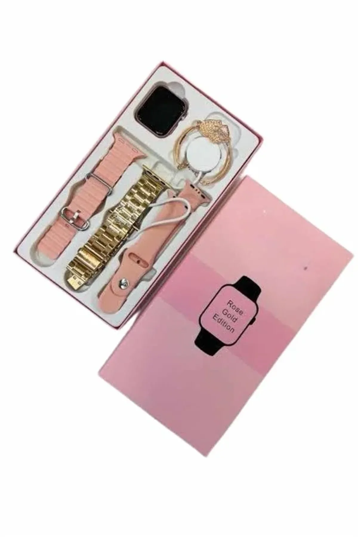 Akıllı Saat 3 Kordonlu Ve Aksesuarlı Bayanlar Için Şık Rose Renk - Just Cheap Store Görsel 5