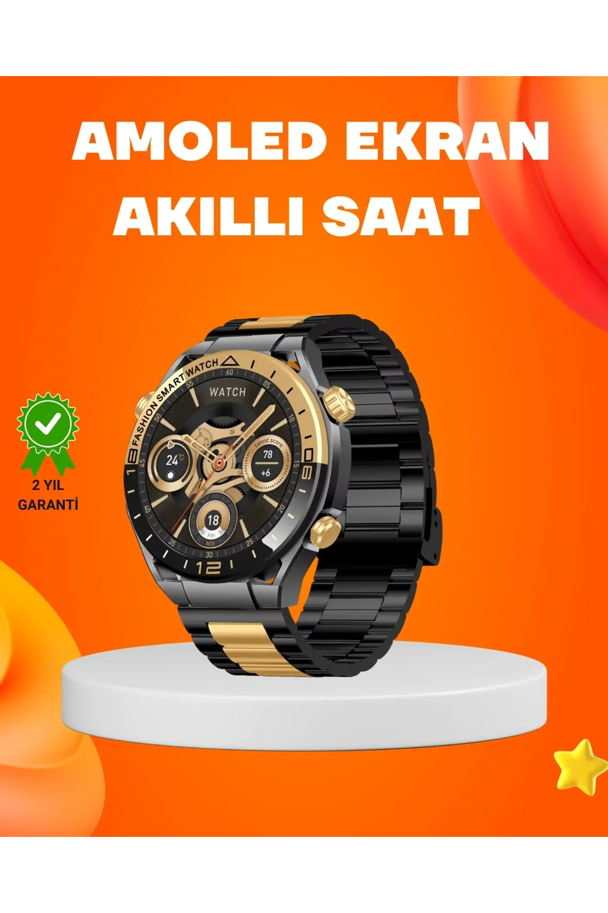 Amoled Akıllı Saat Ip67 Su Geçirmez 3 Bileklikli Sağlık Takipli - Just Cheap Store Görsel 2