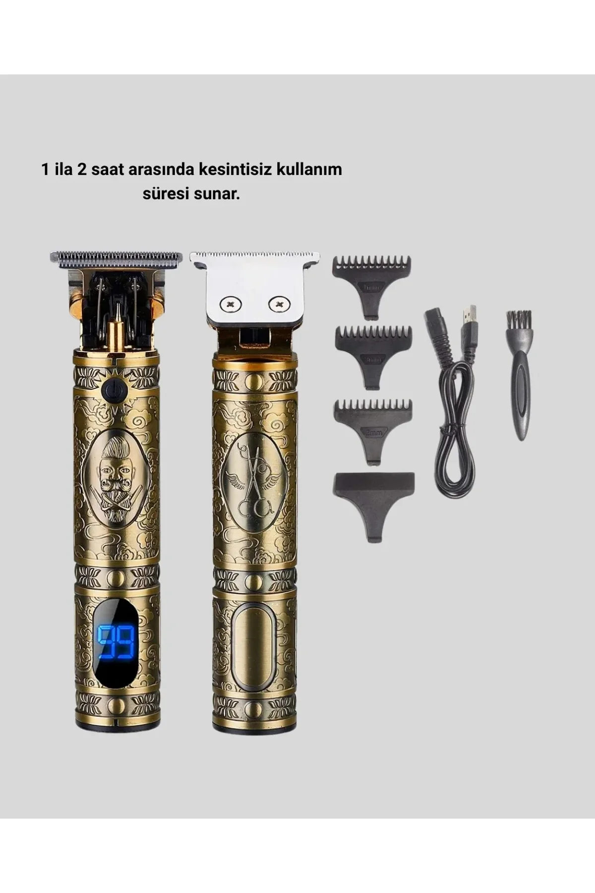 Profesyonel Kablosuz Tıraş Makinesi – 1-2 Saat Kesintisiz Kullanım - Just Cheap Store Görsel 5