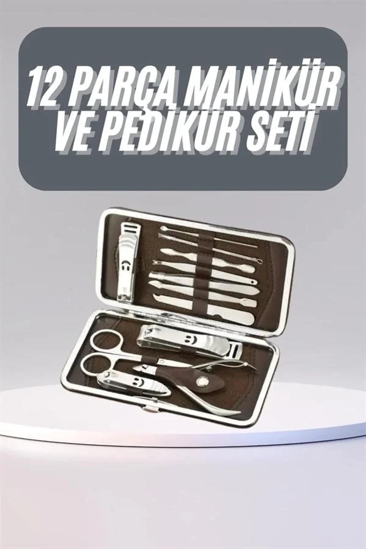 12 Parça Manikür Pedikür Seti Tırnak Bakımı Nasır Temizleme El Ayak Bakımı - Just Cheap Store Görsel 3
