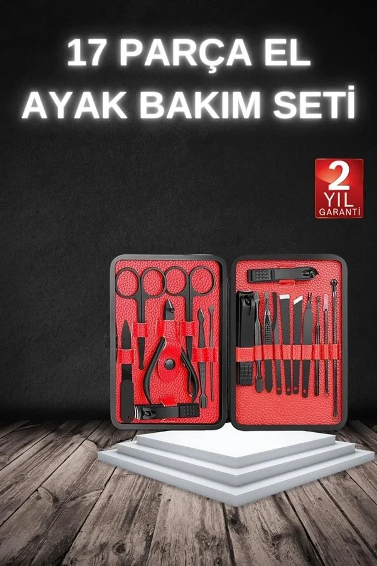 17 Parça Manikür Seti Taşınabilir Özel Çantalı El Ve Ayak Bakımı Tırnak Batığı Temizleme - Just Cheap Store Görsel 3