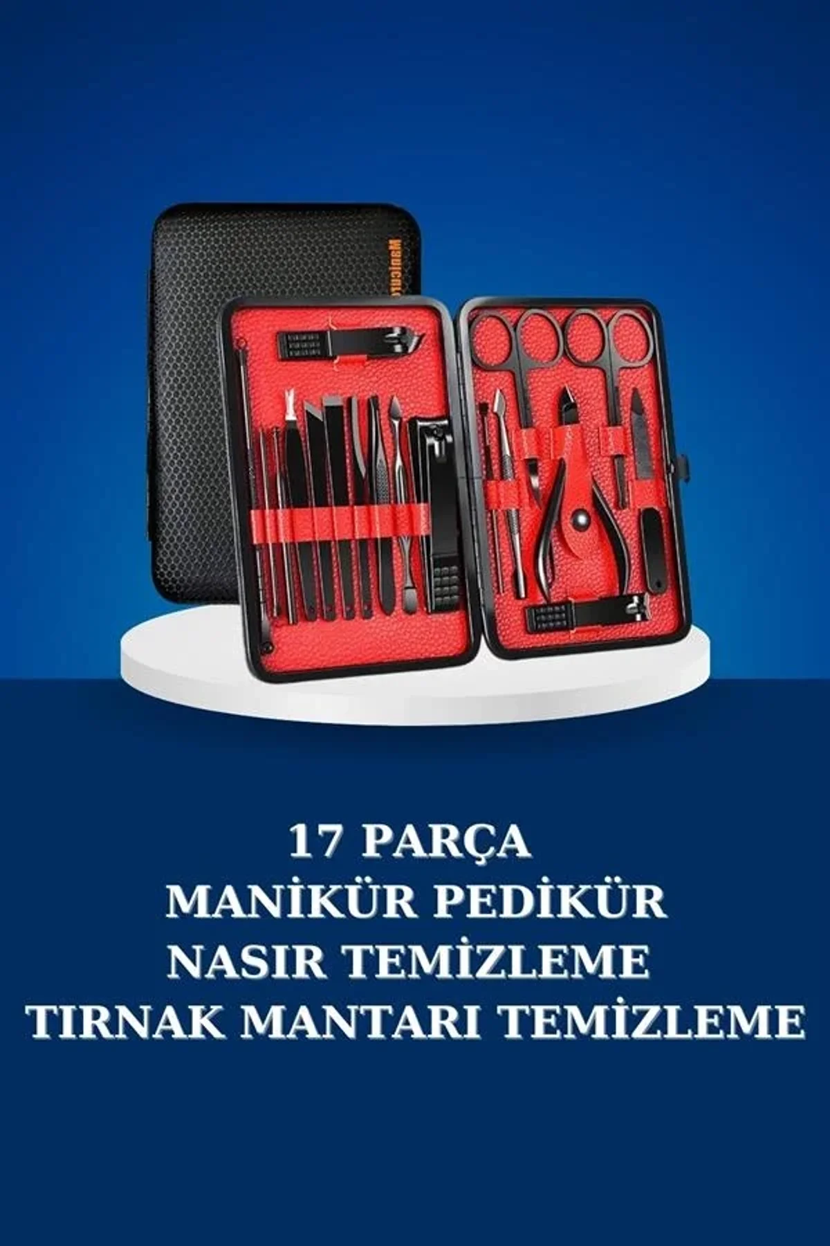 17 Parça Manikür Seti Taşınabilir Özel Çantalı El Ve Ayak Bakımı Tırnak Batığı Temizleme - Just Cheap Store Görsel 2