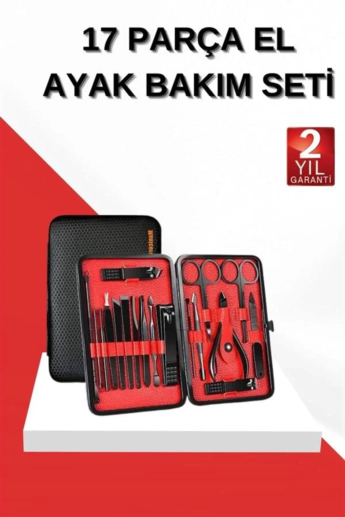 17 Parça Manikür Seti El Ve Ayak Bakımı Törpü Cımbız Tırnak Temizleme - Just Cheap Store Görsel 3