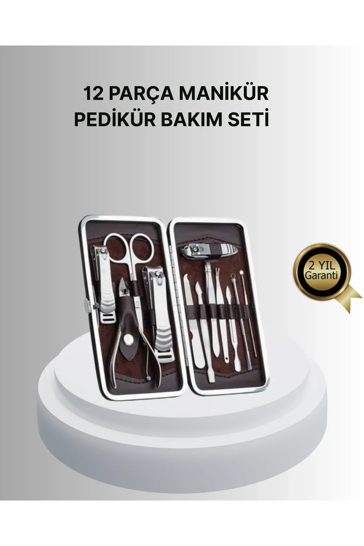 Profesyonel Tırnak Bakım Seti Çelik Aletli Şık Deri Çantalı - Just Cheap Store Görsel 2