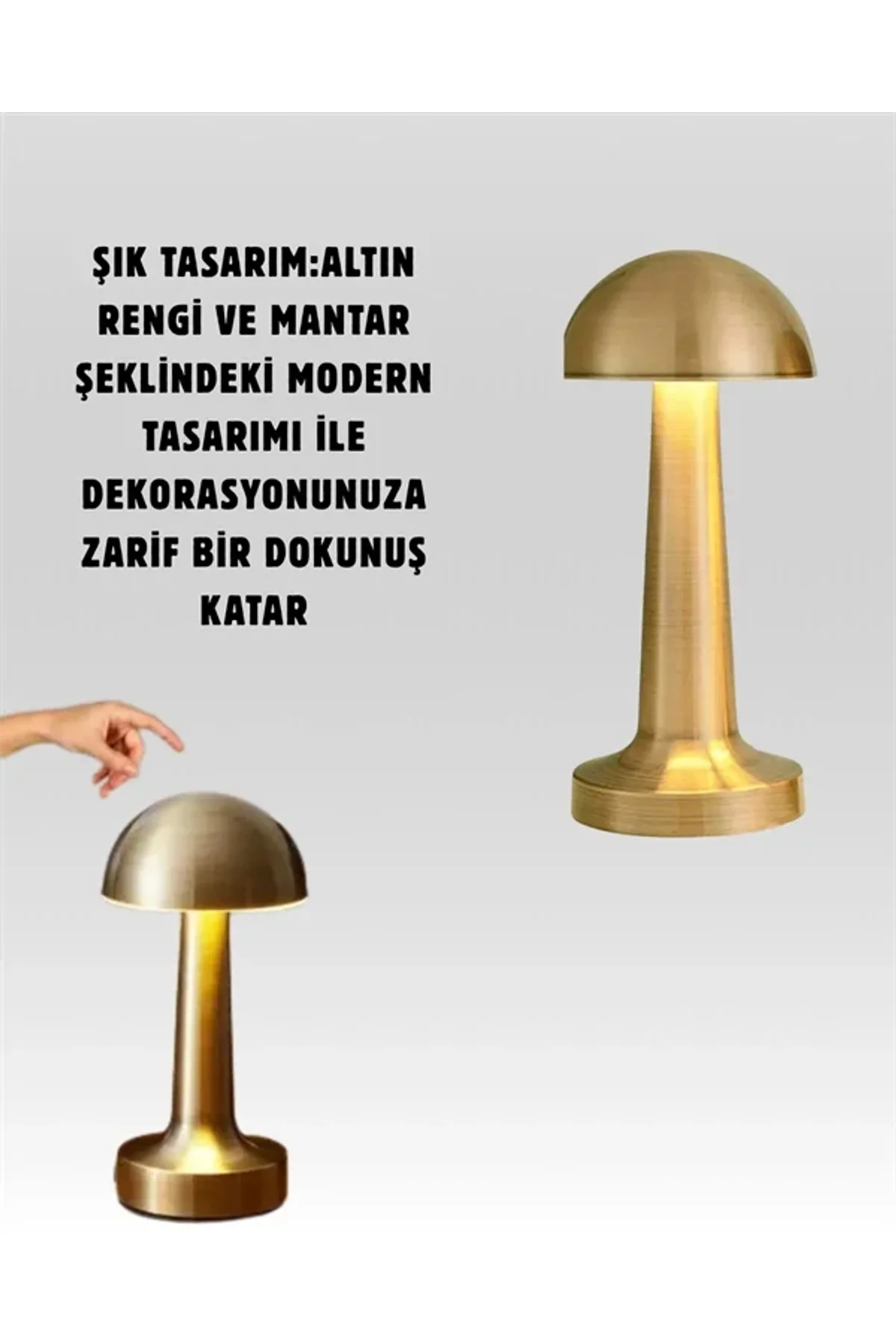 Usb Şarjlı Dokunmatik Led Masa Lambası – 3 Renk Modu &amp; Dimmer - Just Cheap Store Görsel 4