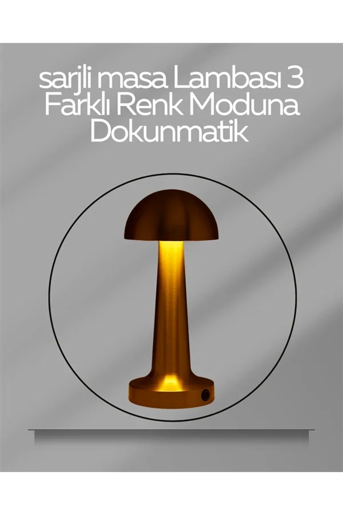 Usb Şarjlı Dokunmatik Led Masa Lambası – 3 Renk Modu &amp; Dimmer - Just Cheap Store Görsel 2