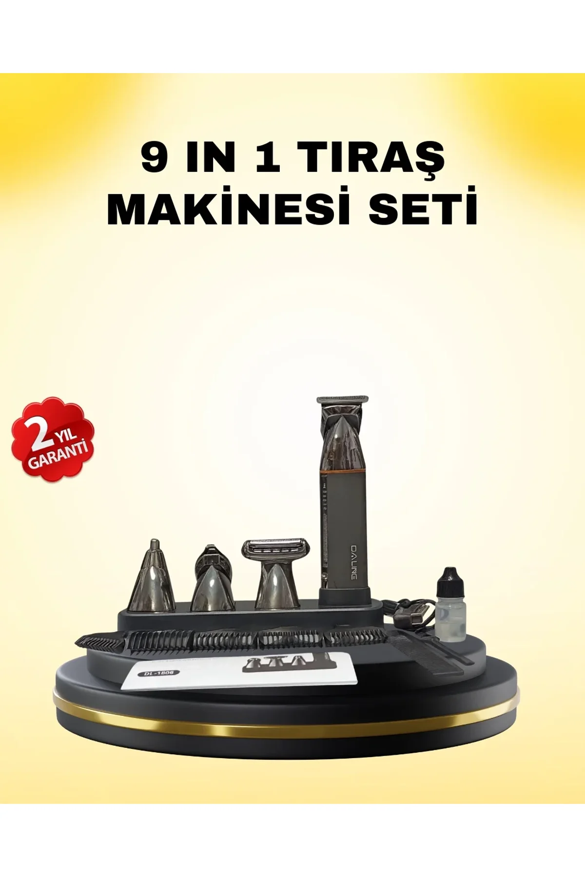 9’u 1 Arada Bakım Seti Güçlü Motorlu Saç Sakal Burun Kulak Trimmer - Just Cheap Store Görsel 2