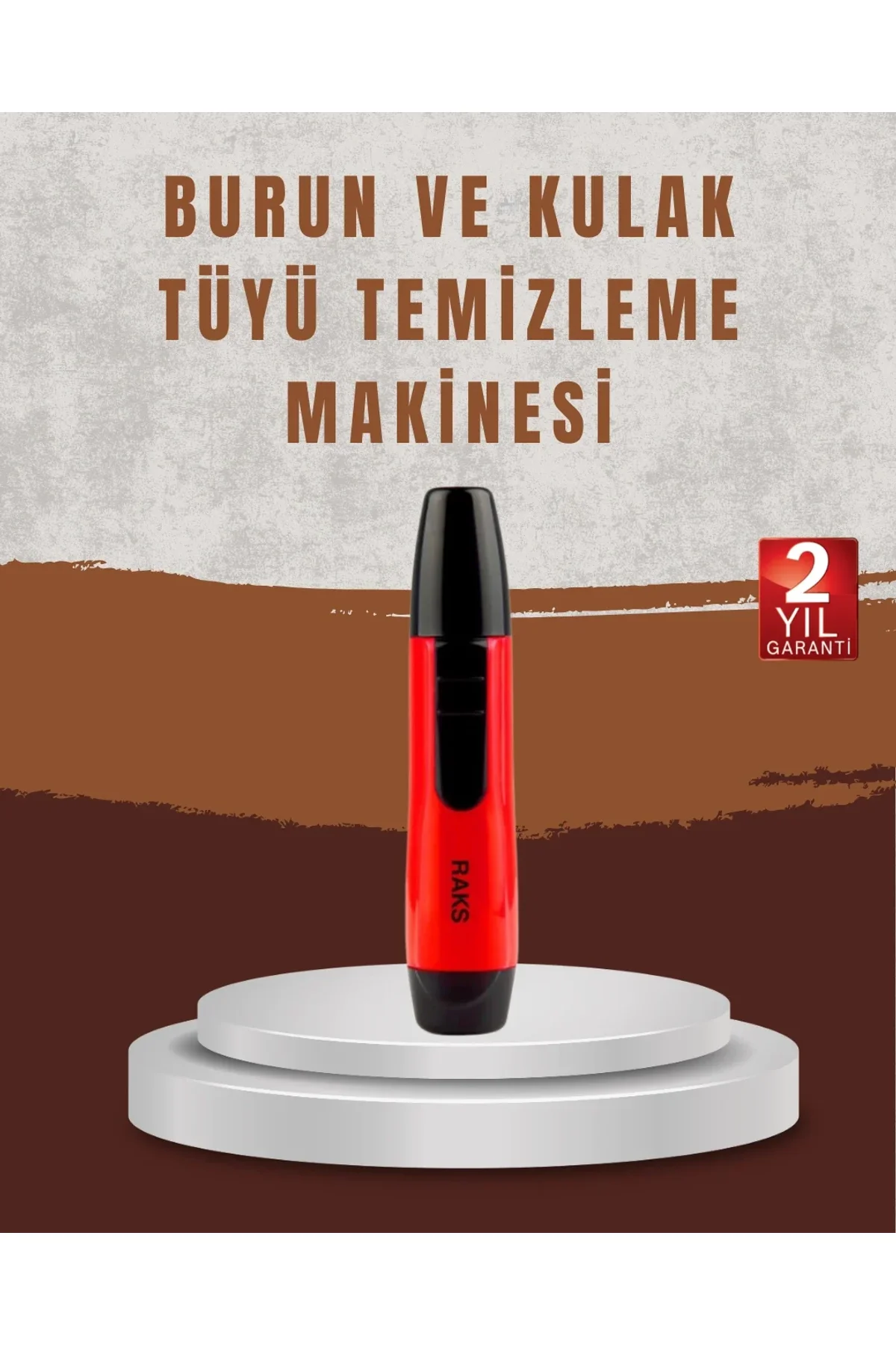 Raks Leo Burun Kulak Tüy Alma Makinesi 45 Dk Şarj Süreli Kırmızı - Just Cheap Store Görsel 2