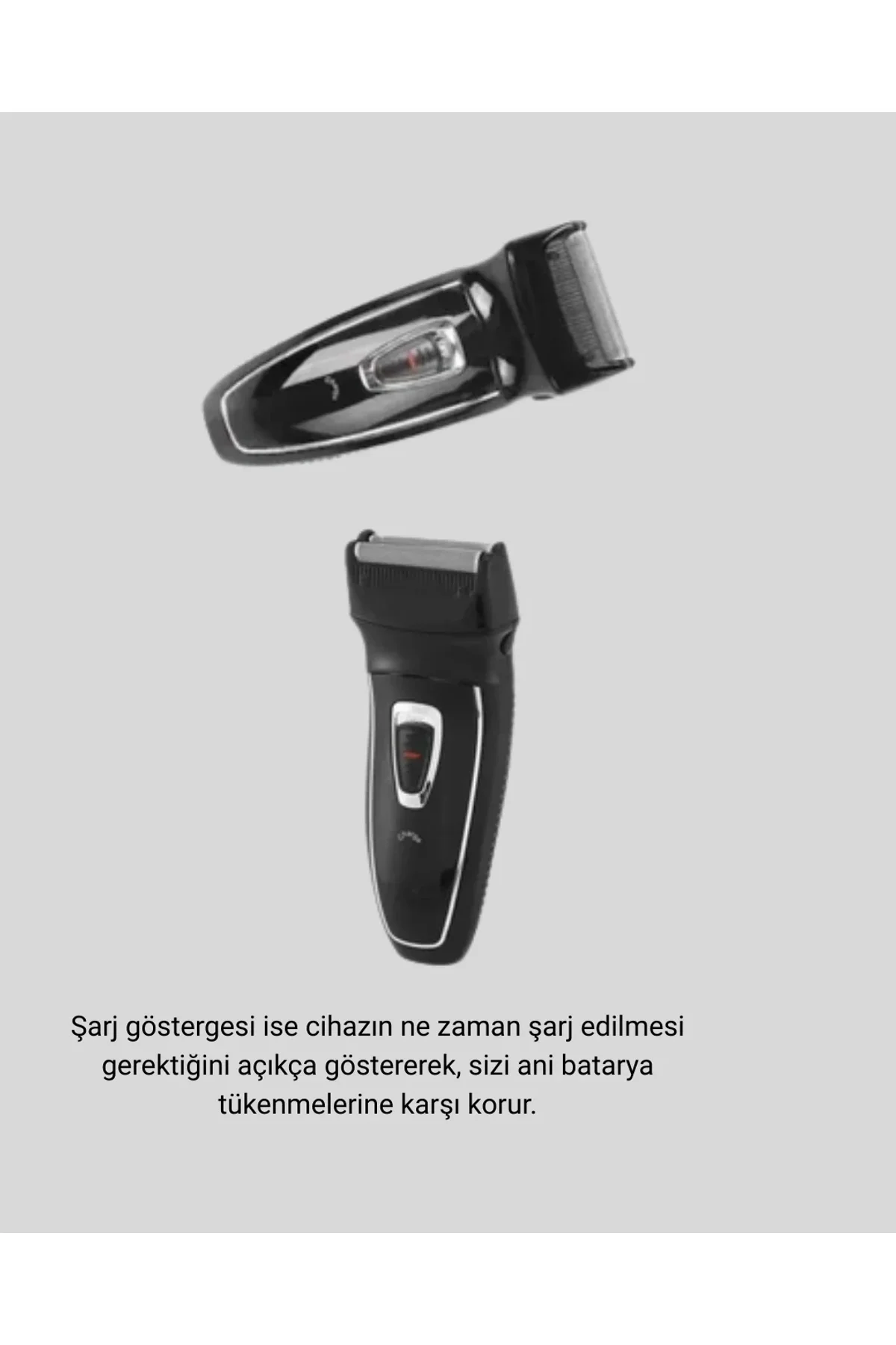 Kablosuz Tıraş Makinesi Çift Başlıklı Kuru Tıraş Folyo Başlık Şarj Göstergeli - Just Cheap Store Görsel 4