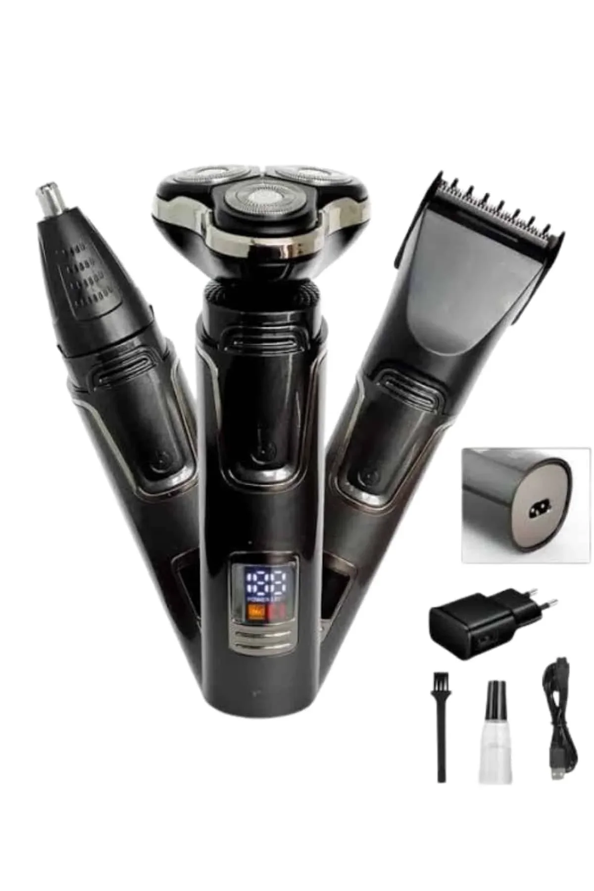 Yüksek Performanslı 3 Başlıklı Profesyonel Şarjlı Islak Ve Kuru Kullanıma Uygun - Just Cheap Store Görsel 3
