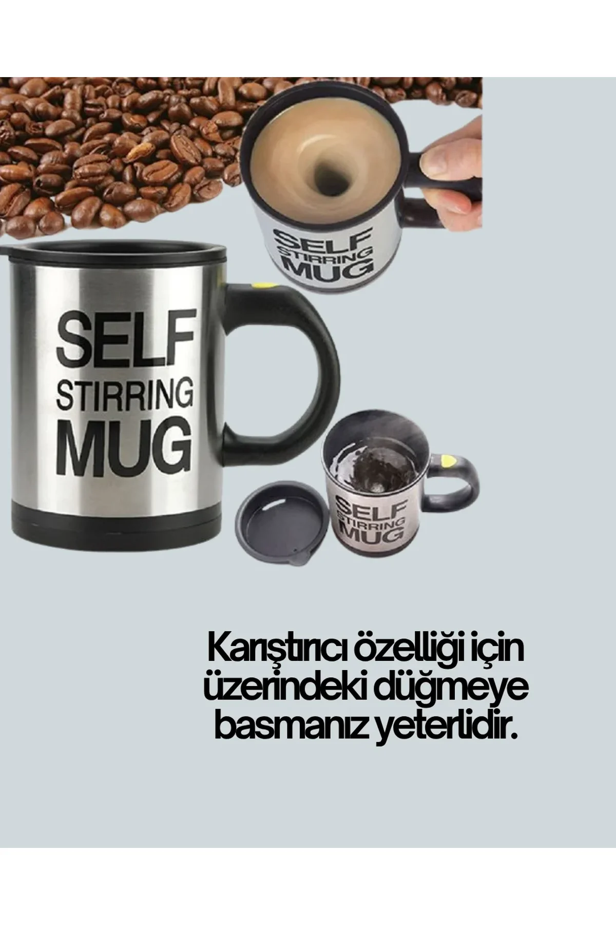 Çift Katmanlı Termos Özellikli Karıştırma Motorlu Kupa - Just Cheap Store Görsel 3