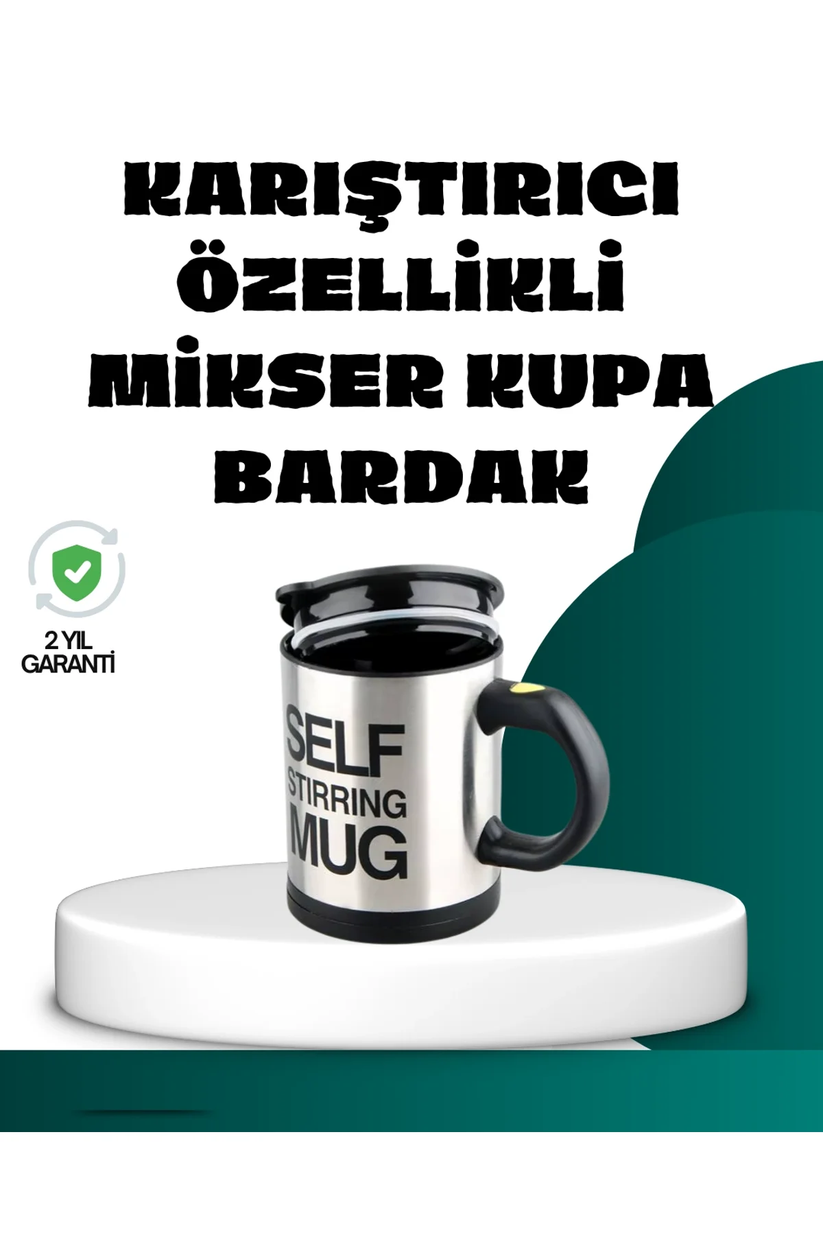 Otomatik Karıştırmalı Termos Kupa | Ergonomik Tasarım