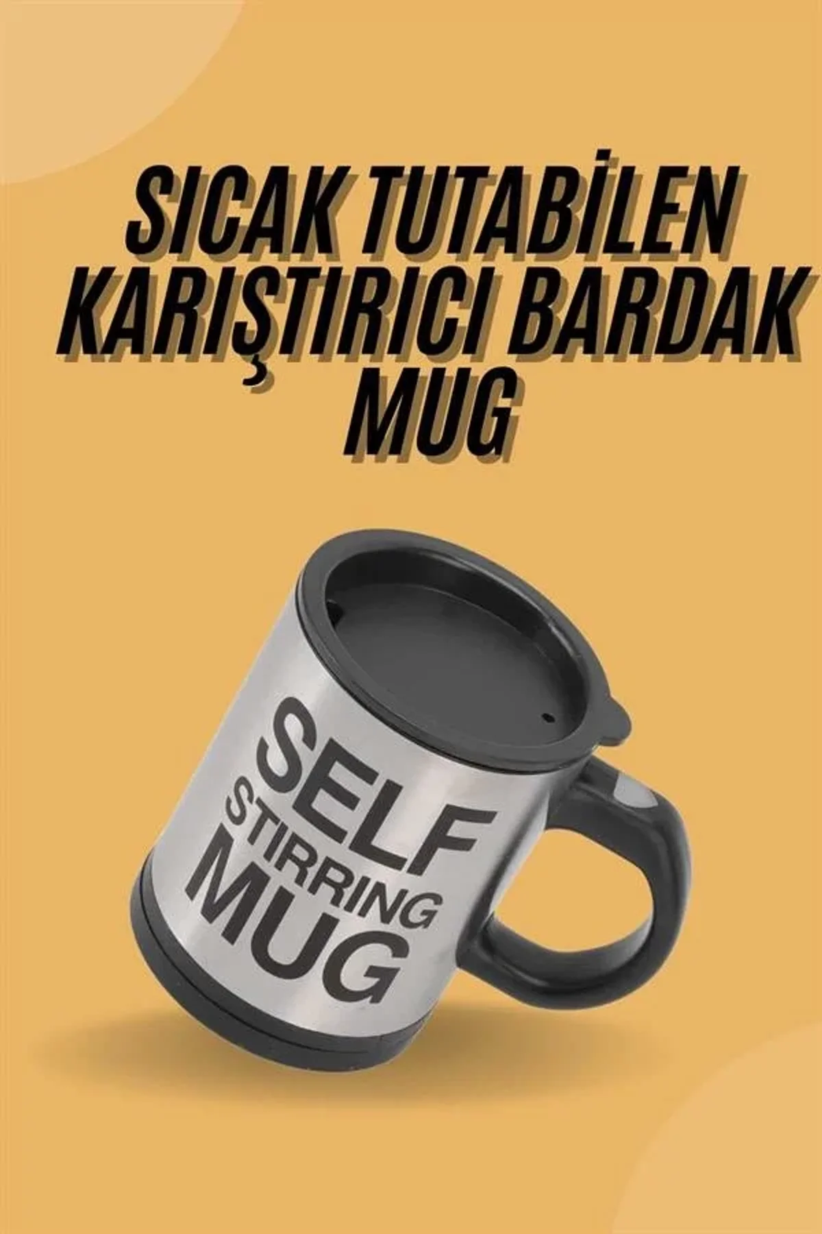 Sıcak Tutan Termos Bardak Kendi Kendini Karıştıran Mikser Kupa - Just Cheap Store Görsel 2
