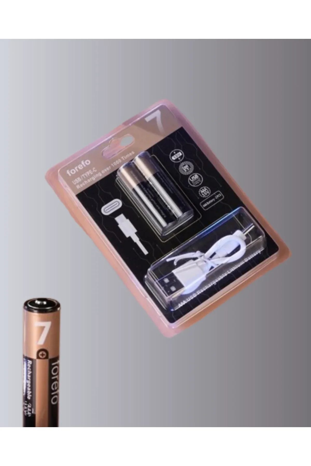 Hızlı Şarj Teknolojili Usb Şarjlı Aaa Pil – 40 Dakikada Tam Şarj - Just Cheap Store Görsel 3