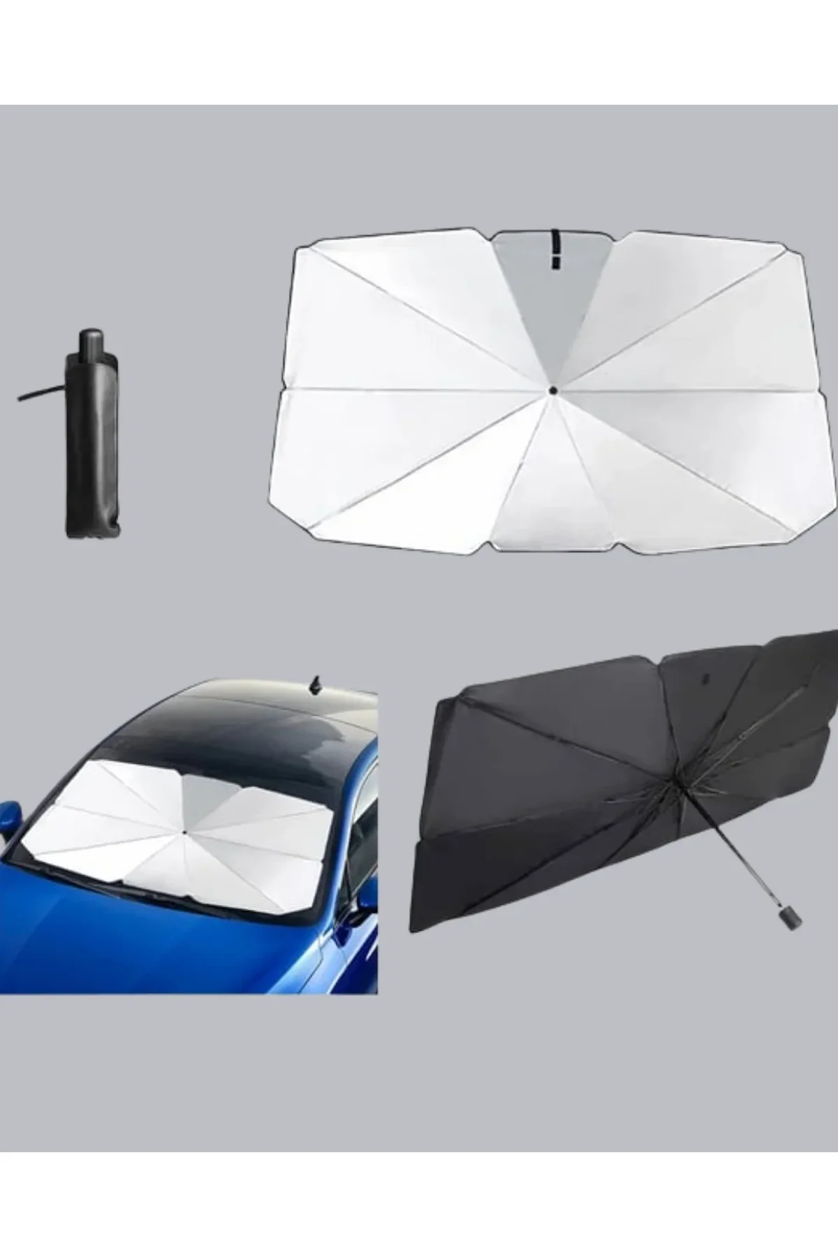 Katlanabilir Oto Güneşlik - 125x65 Cm - Just Cheap Store Görsel 4