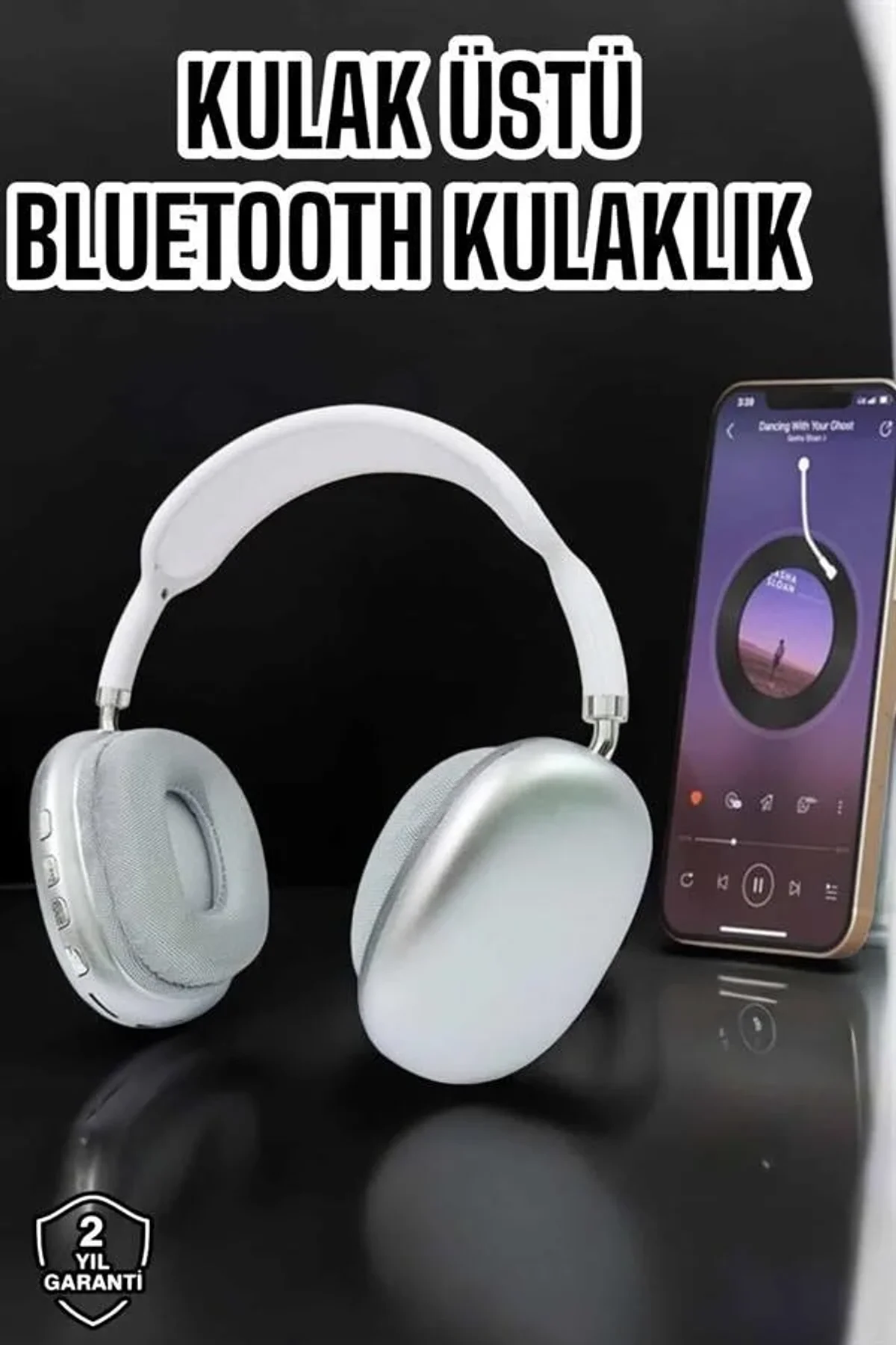 P9 Plus Kablosuz Kulak Üstü Bluetooth Kulaklık Beyaz Mikrofonlu Kulaküstü Kablosuz Kulaklık - Just Cheap Store Görsel 3