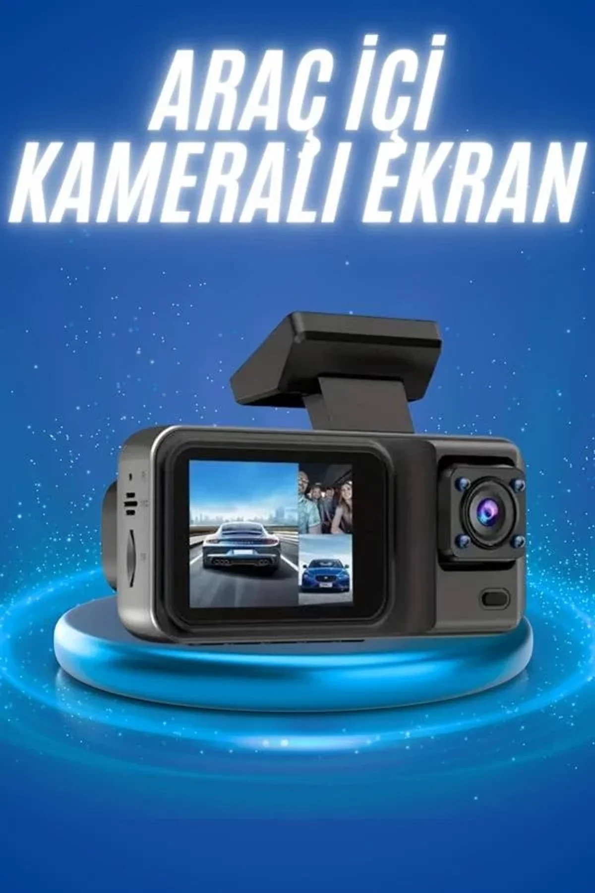 Ekranlı Sürüş Kaydedici Dvr Ön Ve Arka Kameralı Full Hd Çözünürlüklü - Just Cheap Store Görsel 3
