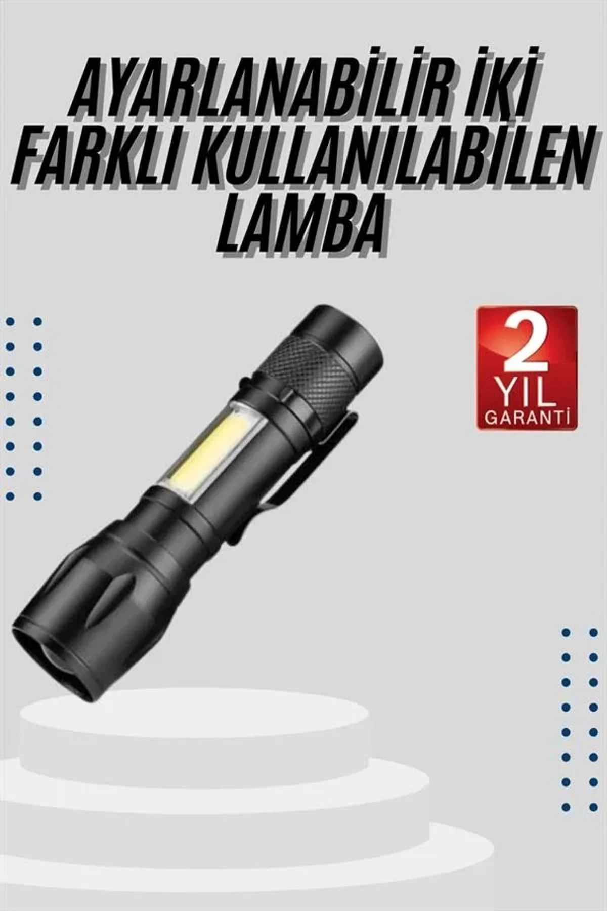 El Feneri Uzun Menzilli Usb Şarj Edilebilir Kamp Lambası - Just Cheap Store Görsel 3