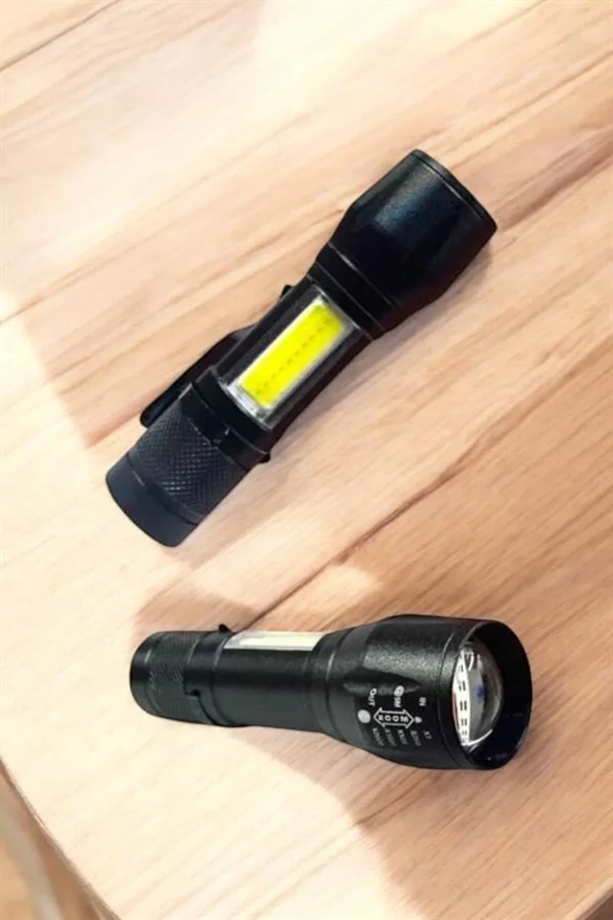 Şarjlı Metal Zoomlu El Feneri Işıldak Led Işık Taşınabilir El Lambası - Just Cheap Store Görsel 4