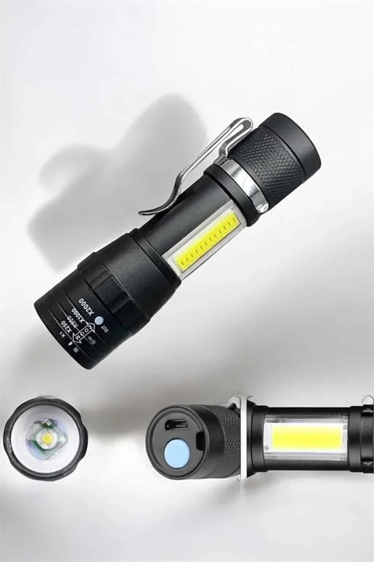 El Feneri Led Usb Şarjlı Zoom Mini Led Işık Acil Durum Feneri - Just Cheap Store Görsel 2