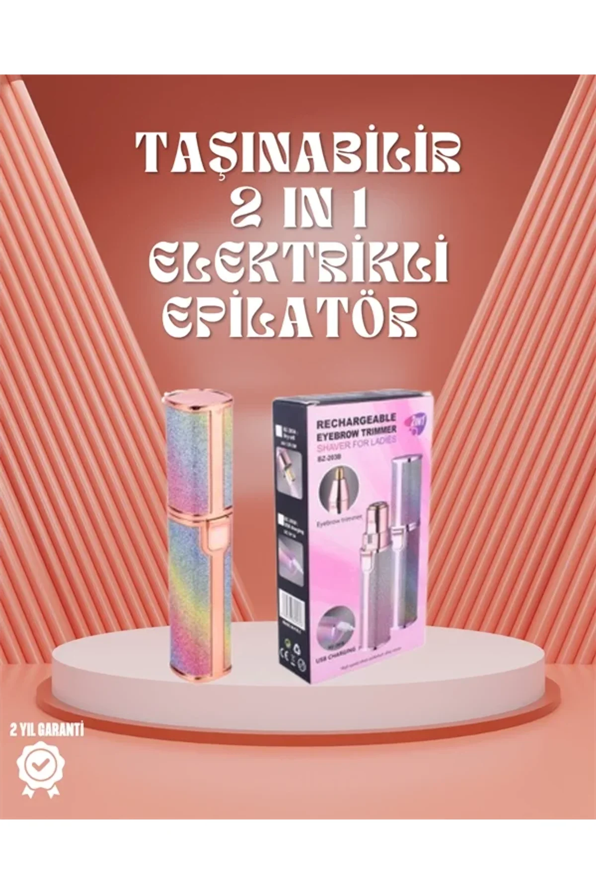Paslanmaz Çelik Bıçaklı Usb Epilatör – Kaş, Üst Dudak Ve Çene Tüy Temizleyici - Just Cheap Store Görsel 2