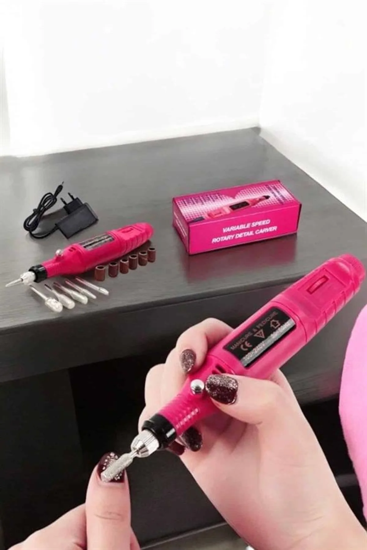 Nasır Temizleyici Manikür Pedikür Seti Elektrikli Usb Girişli