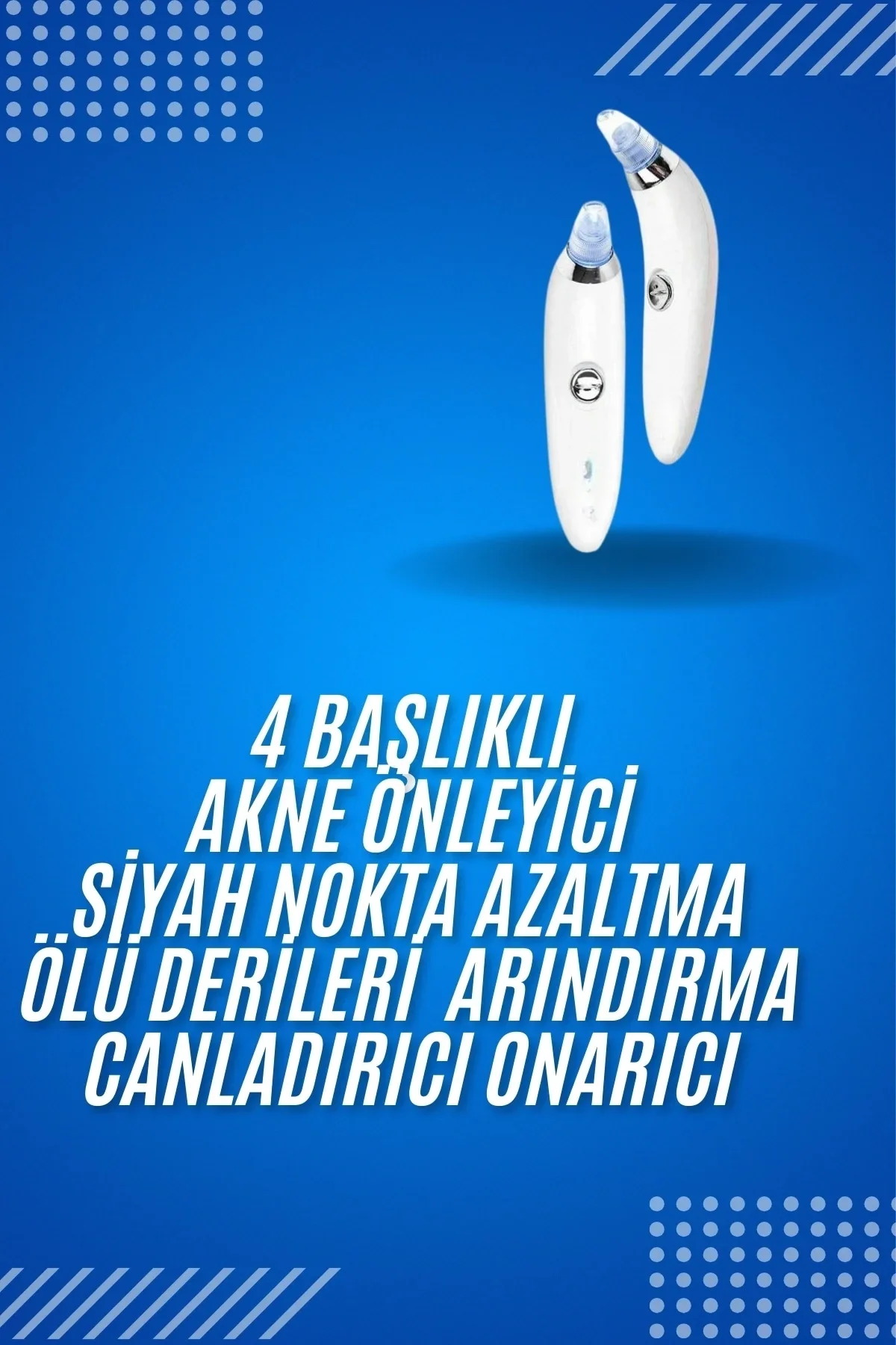 4 Başlıklı Pilli Vakumlu Siyah Nokta Temizleyici Akne Ve Sivilce Önleyici - Just Cheap Store Görsel 3
