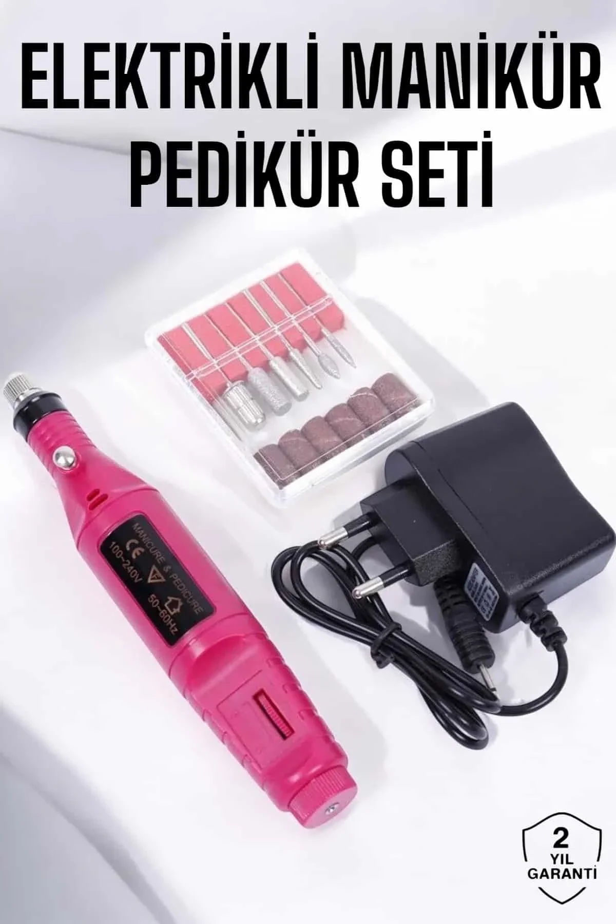 Elektrikli Manikür Pedikür Törpü Seti Protez Tırnak Nasır Temizleyici - Just Cheap Store Görsel 2
