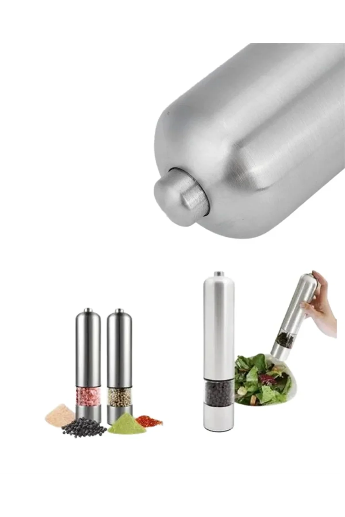 Pilli Otomatik Baharat Değirmeni Gıda Sınıfı Çelik Sessiz Öğütücü Alet - Just Cheap Store Görsel 4