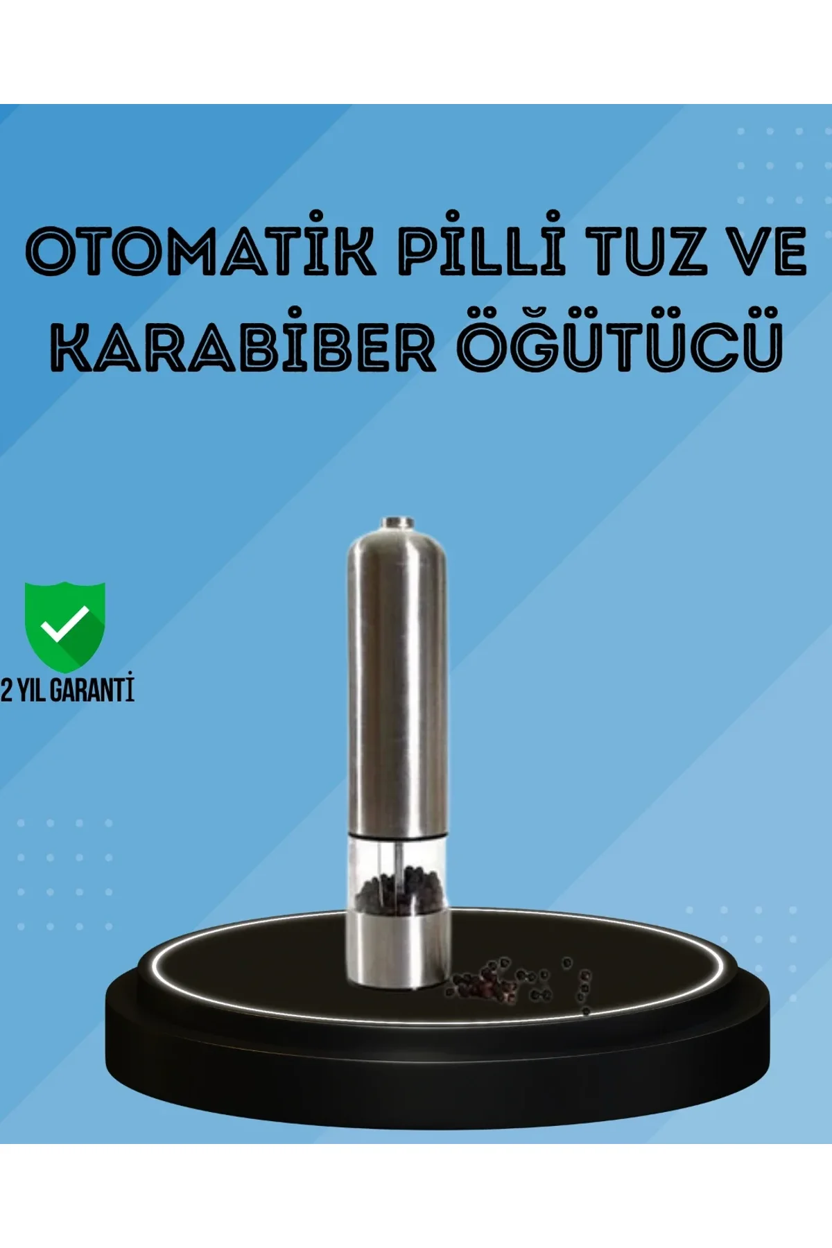 Pilli Baharat Değirmeni Karabiber Tuz Ve Baharat Öğütücü - Just Cheap Store Görsel 2