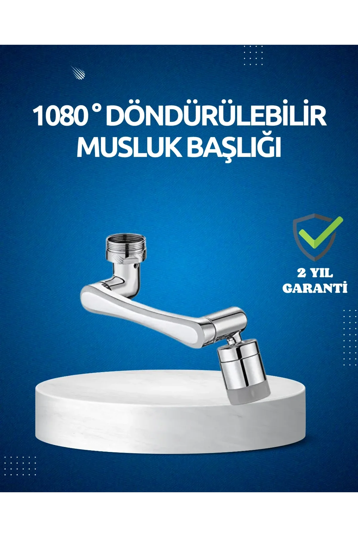 Dönen Musluk Başlığı 1080 Derece Ayarlanabilir Filtreli Sprey Uç - Just Cheap Store Görsel 2