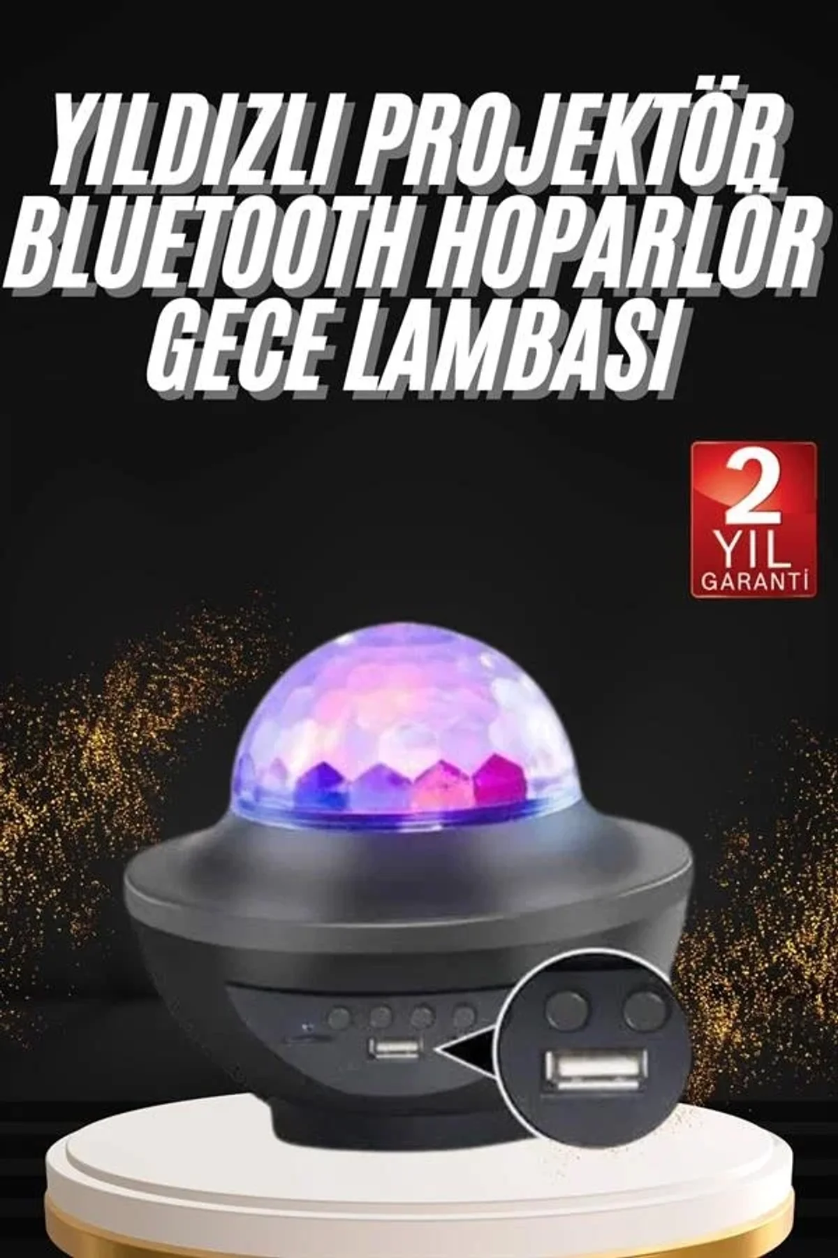 Dönen Işıklı Disko Topu Projektör Müzik Çalarlı Disco Speaker - Just Cheap Store Görsel 3