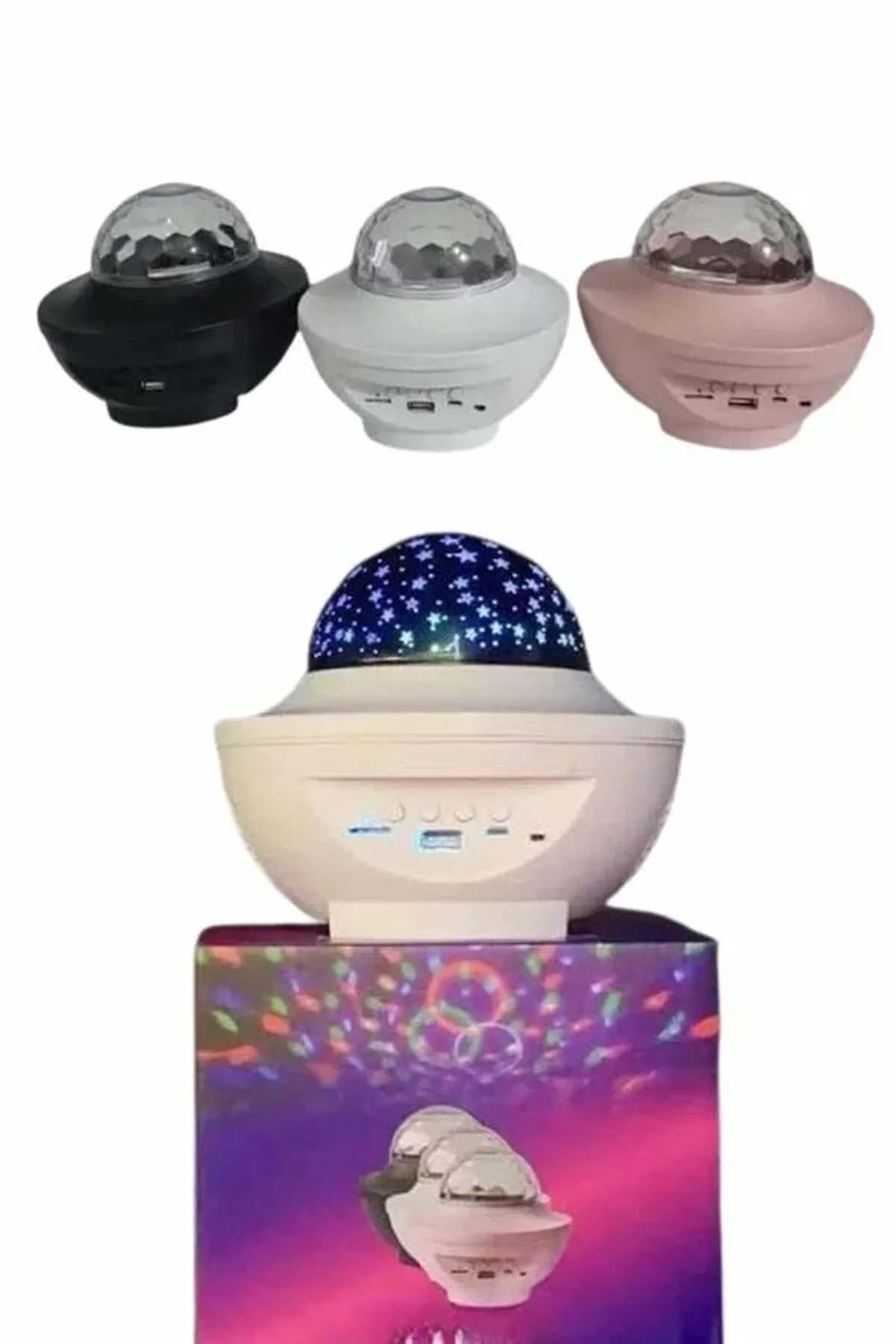 Çok Renkli Projektör Lamba Disko Topu Gece Lambası Kablosuz - Just Cheap Store Görsel 5
