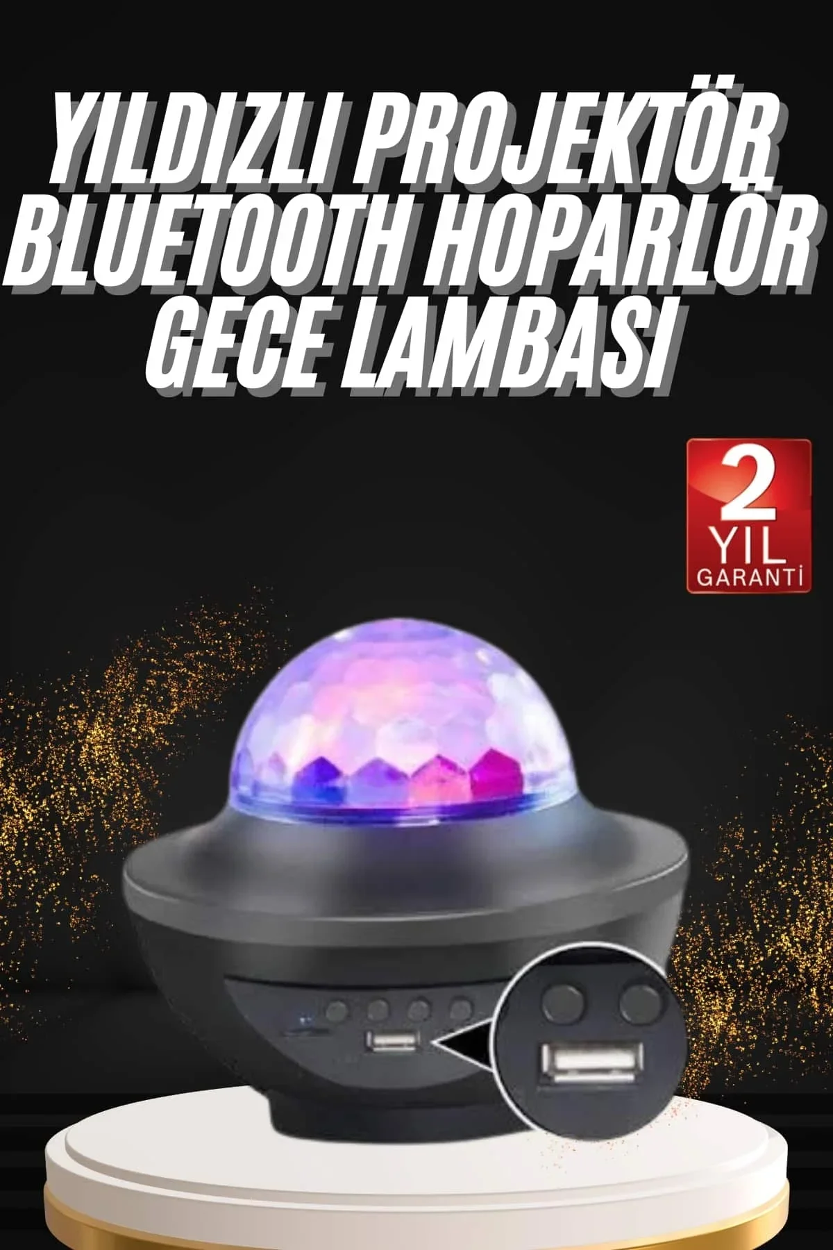 Dönen Işıklı Disko Topu Projektör Müzik Çalarlı Disco Speaker - Just Cheap Store Görsel 2