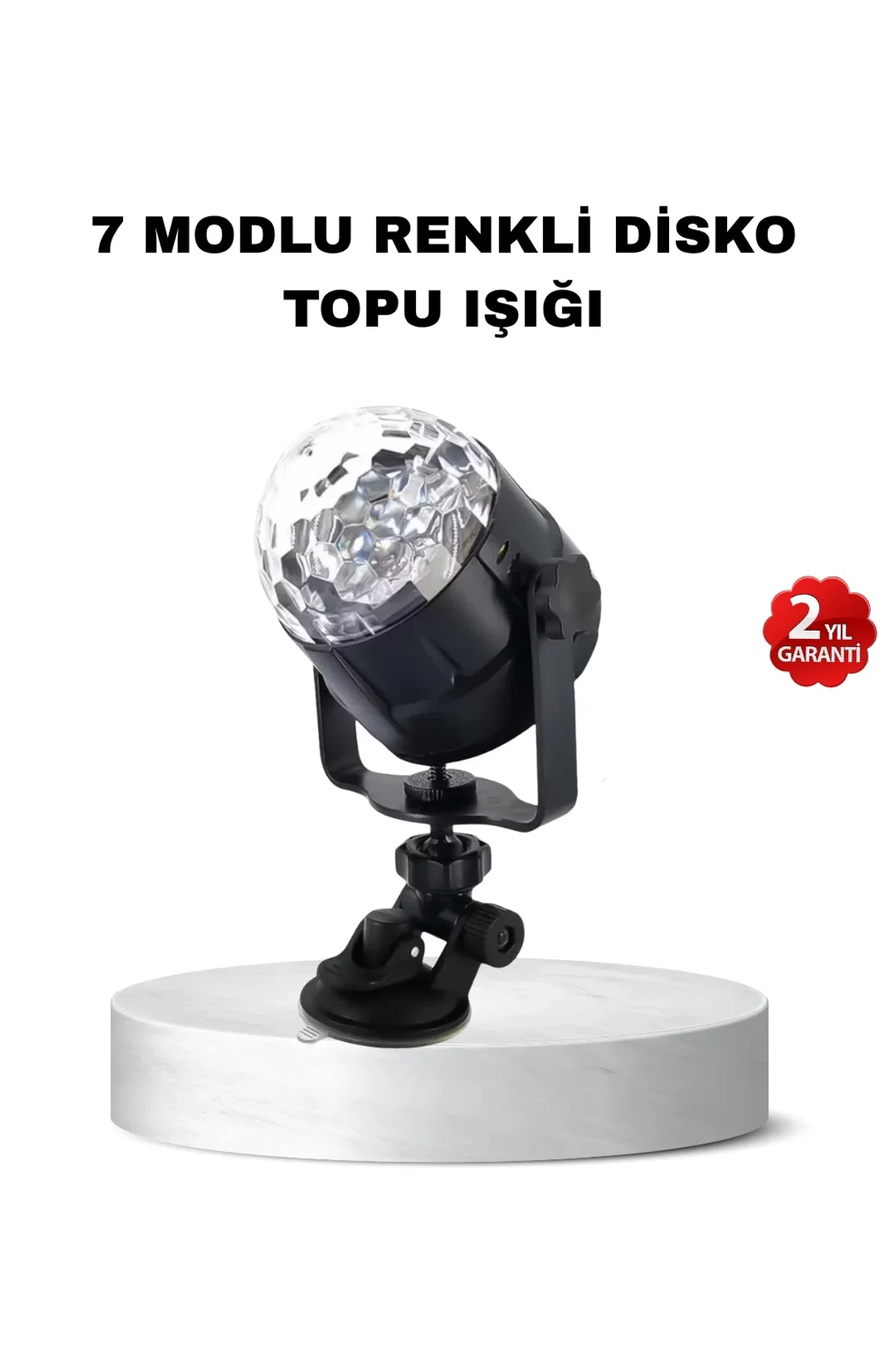 Müzik Ritmine Duyarlı Renkli Disko Topu – 7 Modlu Işıklı Parti Lambası - Just Cheap Store Görsel 2
