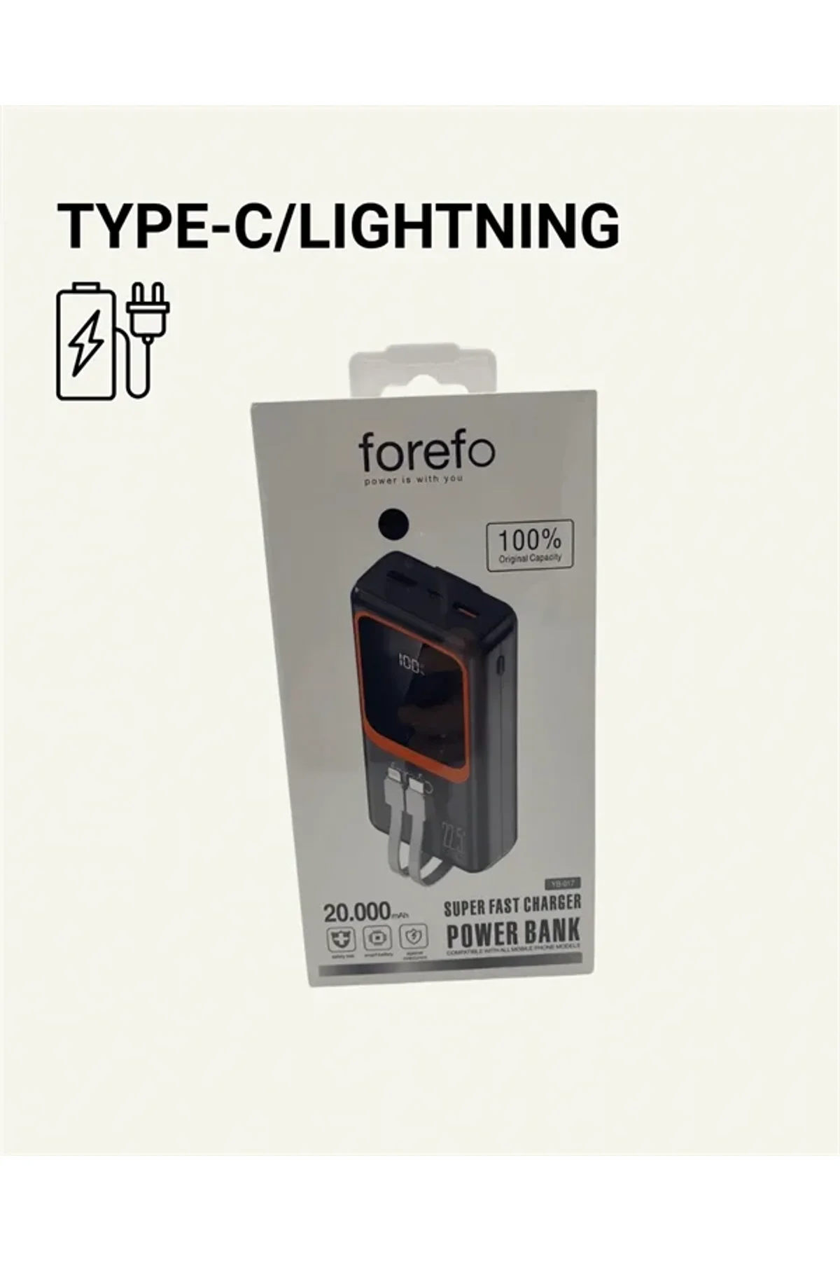Taşınabilir Şarj Cihazı 20000 Mah | 22.5w Hızlı Şarj + Dijital Ekran + Kablo Dahil - Just Cheap Store Görsel 4