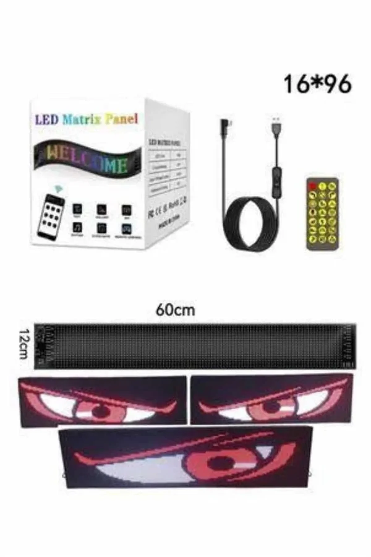 Digital Araba Yazısı Ekran Matrix En Büyük Boy Matrix Led Panel 19*96 Pıxel - Just Cheap Store Görsel 5