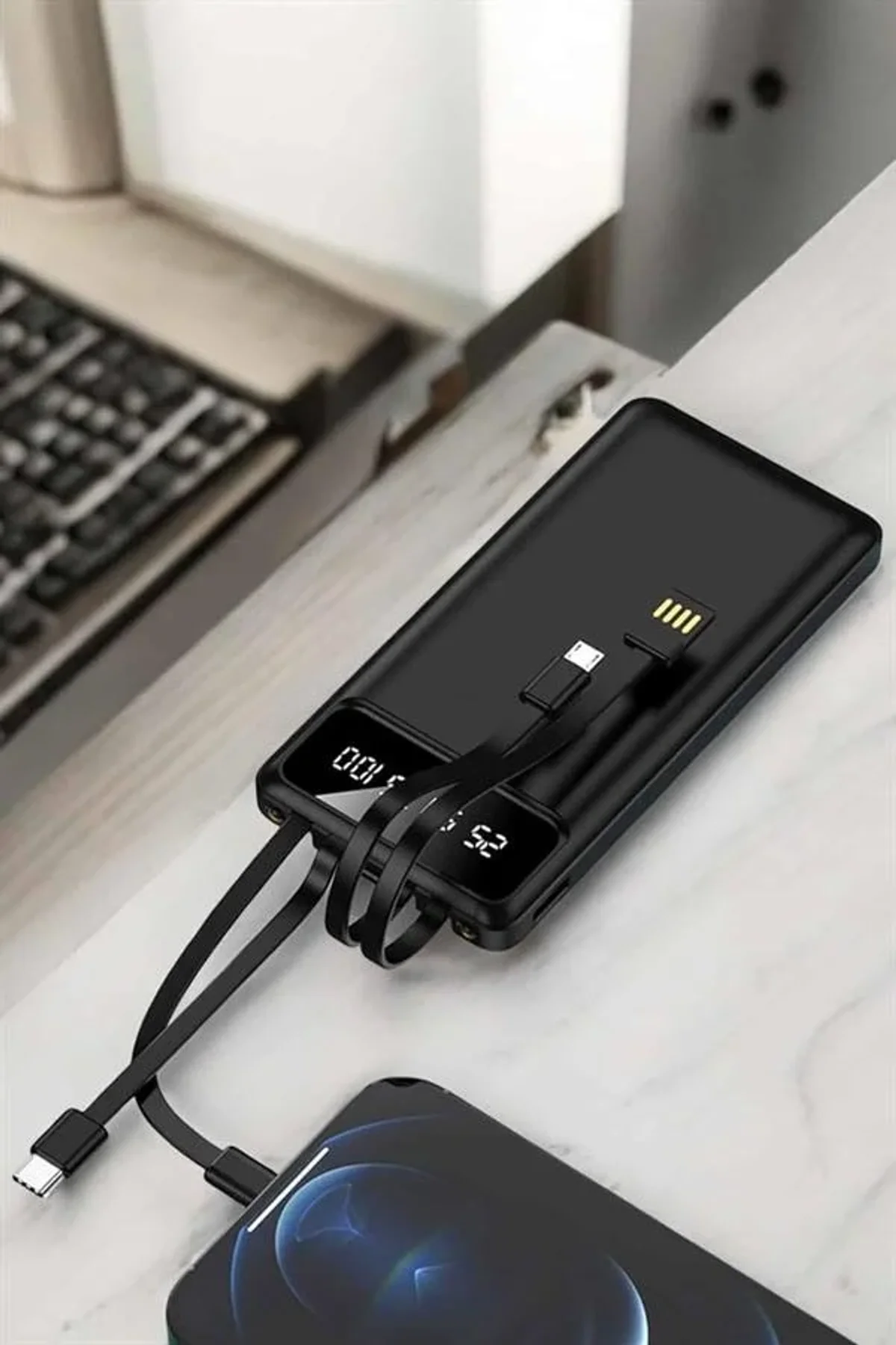 Powerbank 20.000 Mah Lcd Ekran Usb Lightning Type-c Uyumlu İos Ve Android - Just Cheap Store Görsel 2