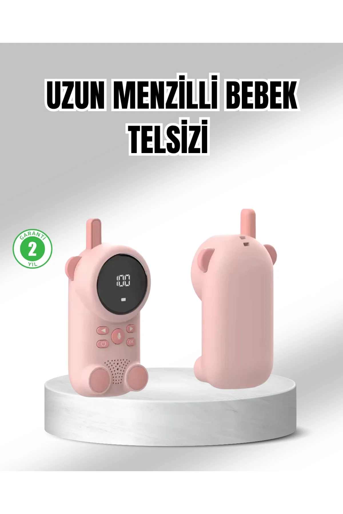 Uzun Menzilli Bebek Telsizi 1-3 Km Çekim 22 Kanal Lcd Ekran Vox Şarjlı