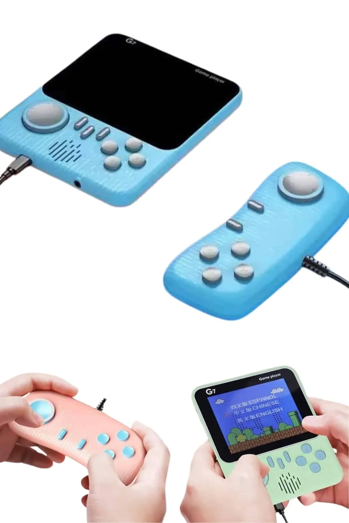 Çift Konsol 666 Adet Retro Oyun El Atarisi Taşınabilir 3.5 İnç Ekran - Just Cheap Store Görsel 4